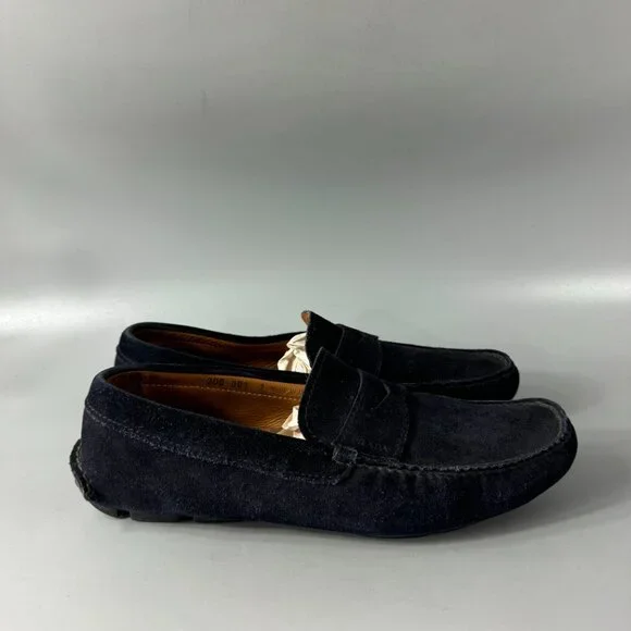 Prada Navy blue Suede Leather Driving Loafers, Size 7 (US8)
